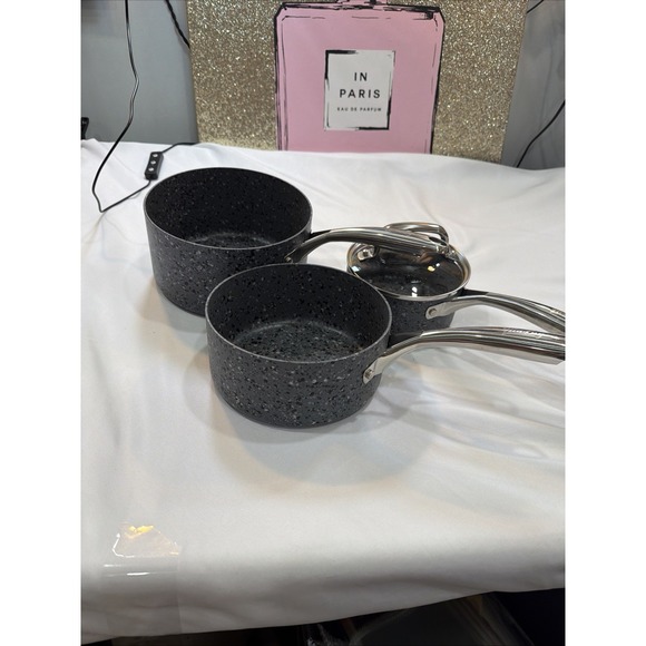 KC Republic Other - Hlafrg 6 Piece Speckle Cookware Set in Black And Charcoal